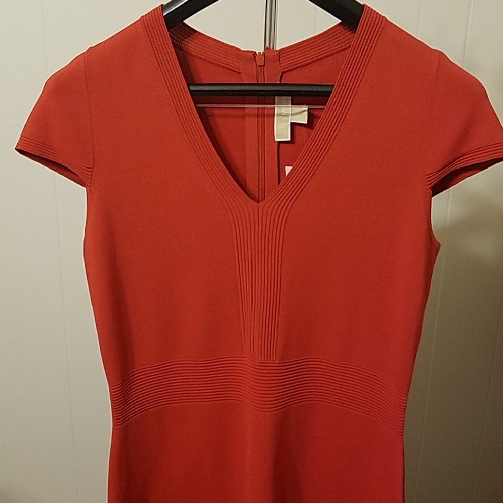 MICHAEL Michael Kors Stretch Knit V-Neck Dress